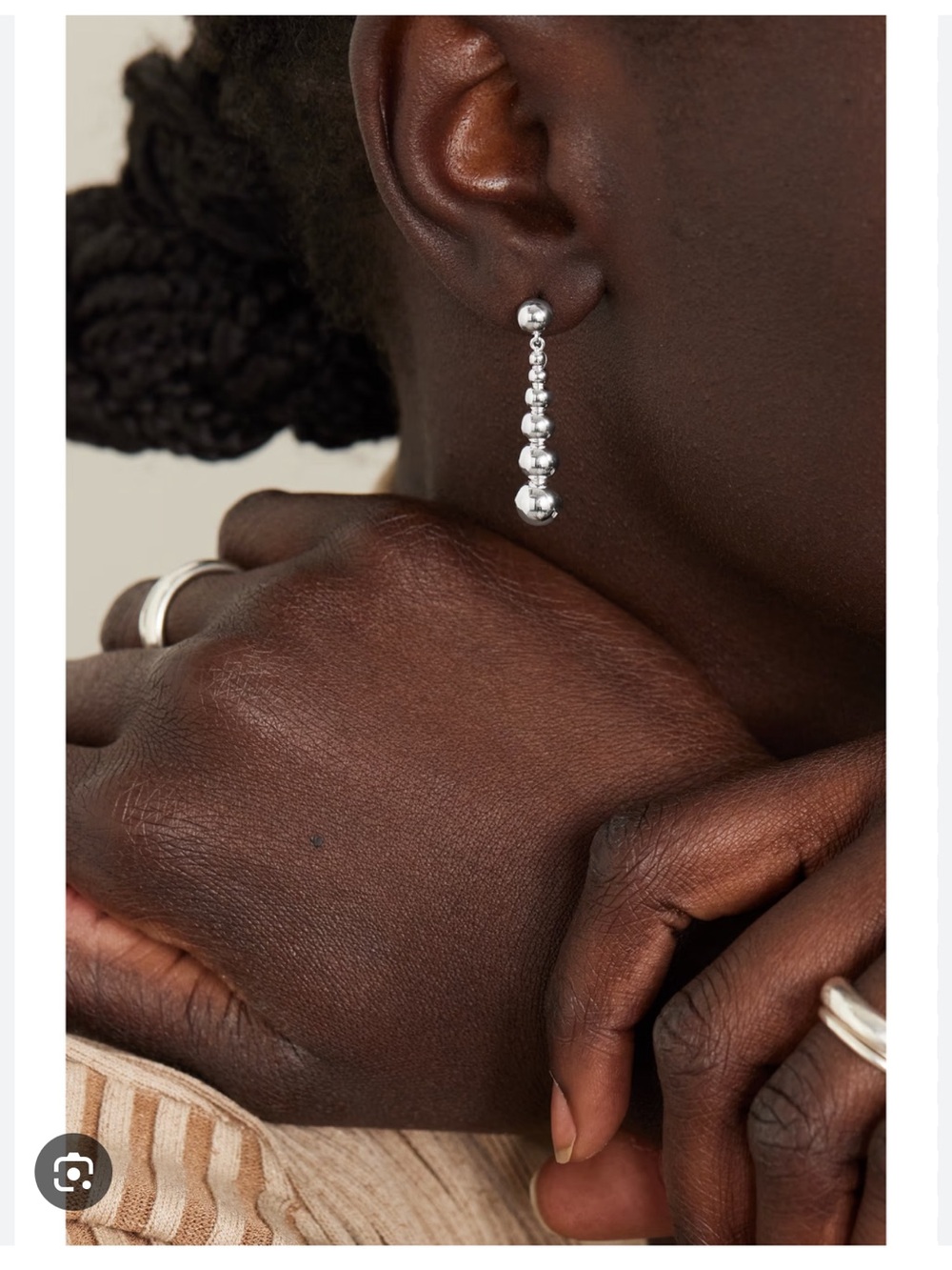 Lie studio the Rebecca sterling silver earrings quiet luxury